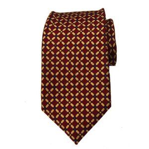 Charles Hill England for Barneys New York English Silk Tie Red Gold Blue Men's